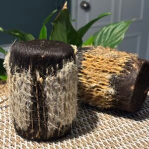 A pair of unusual vintage African rattle drums.