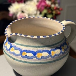 Vintage Honiton style studio pottery milk jug.