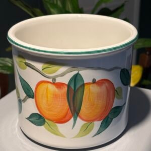 Vintage Portmeirion "Peach Tree" pattern ceramic plant pot or container.