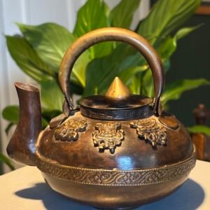 A Beautiful vintage Tibetan or Himalayan ceremonial teapot.