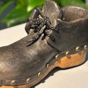 Vintage miniature pottery boot collectable, curio.