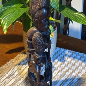 Beautiful Authentic, Vintage Hand-Carved African Wood Sculpture - Tree of Life / Family Style.